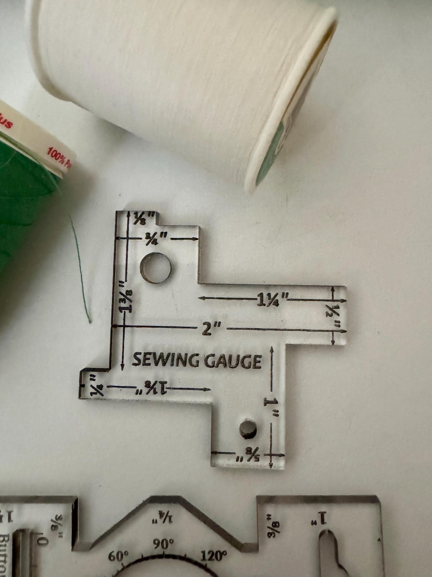 14-in-1 Sewing Gauge: Button Hole & Seam Measuring Guide