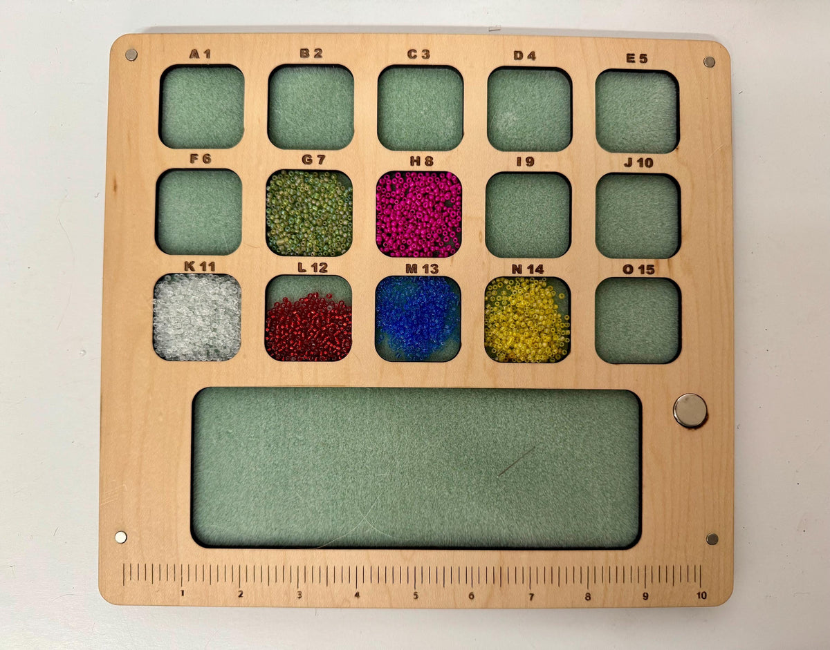 Embroidery Beading Tray: Jewelry Bead Organizer with Magnetic Cover
