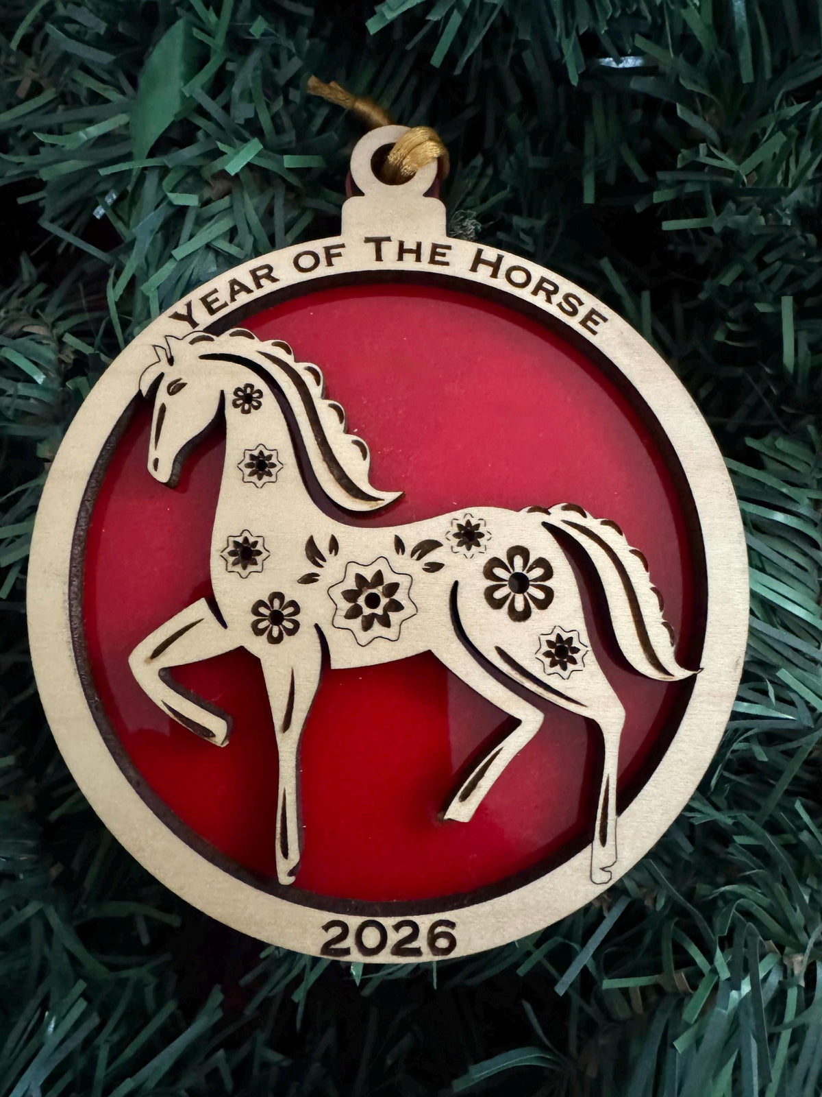 Year of the Horse Ornament, Christmas Decoration, Chinese New Year, 2026 New Year