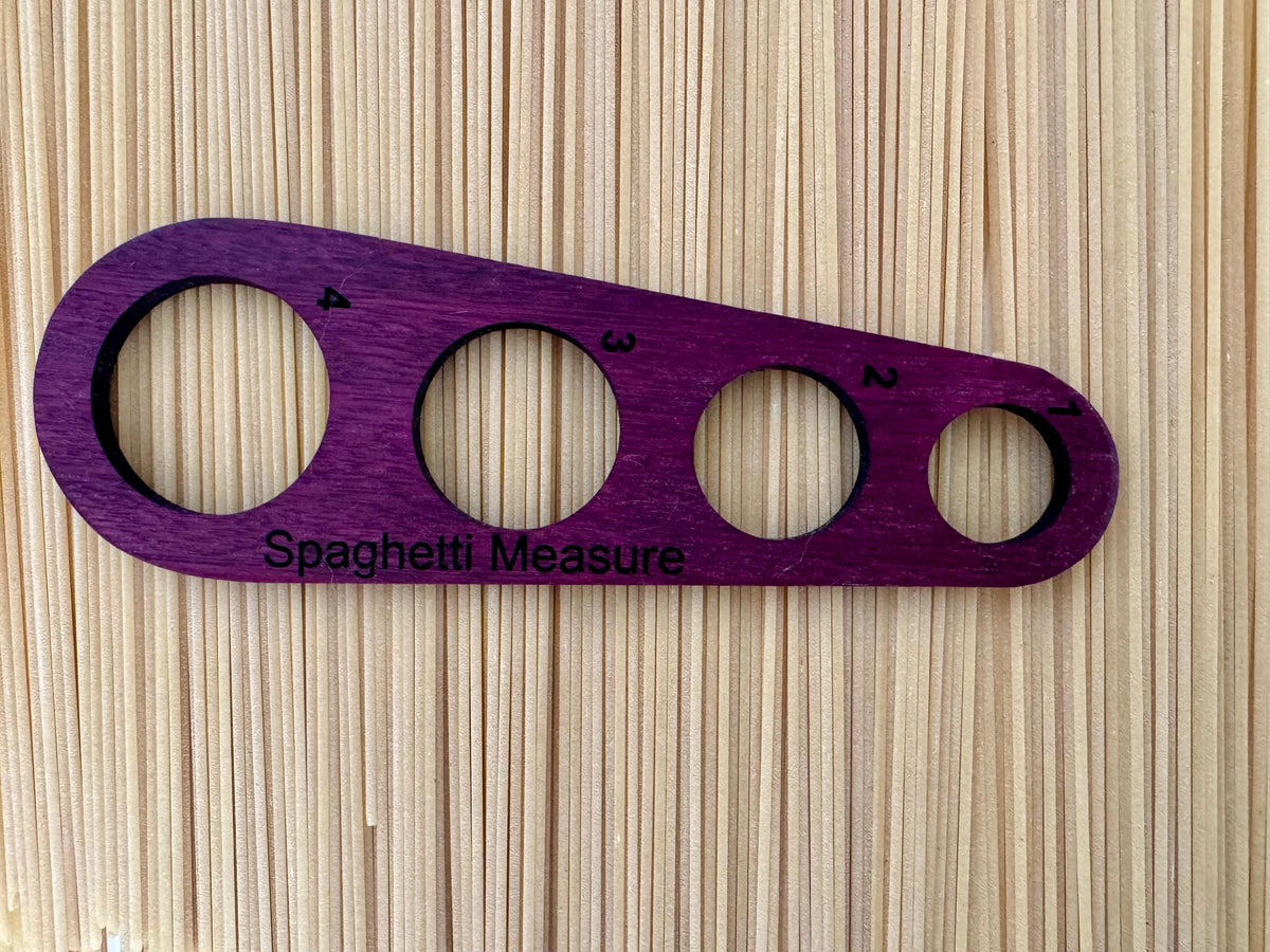 Solid Purpleheart Wood Spaghetti Measuring Tool. Handmade, can be personalized