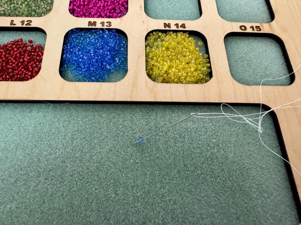 Embroidery Beading Tray: Jewelry Bead Organizer with Magnetic Cover