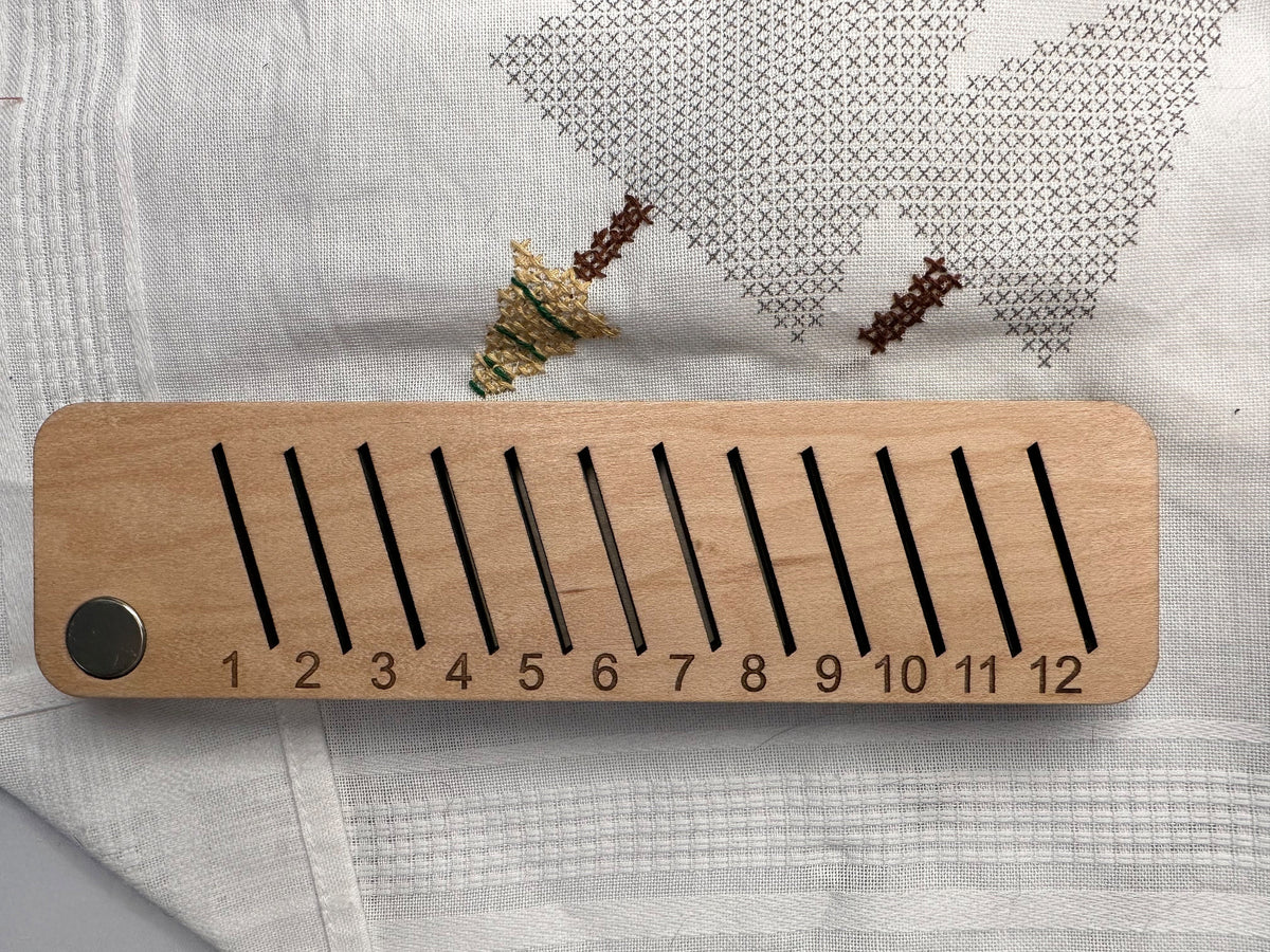 Wooden Embroidery Floss Organizer: Needle Holder, Project Organizer