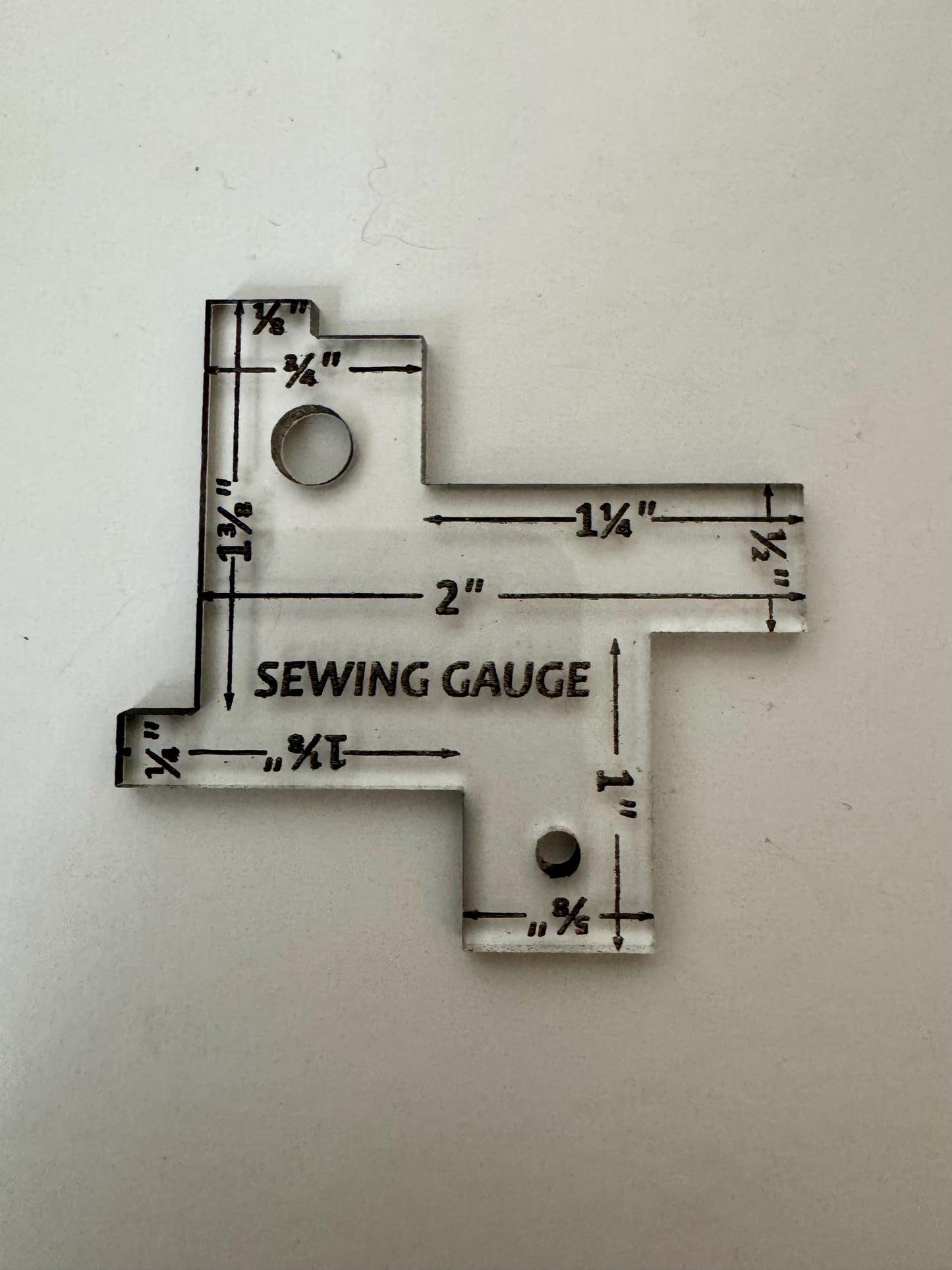 14-in-1 Acrylic Sewing Gauge: Seam & Hem Guide