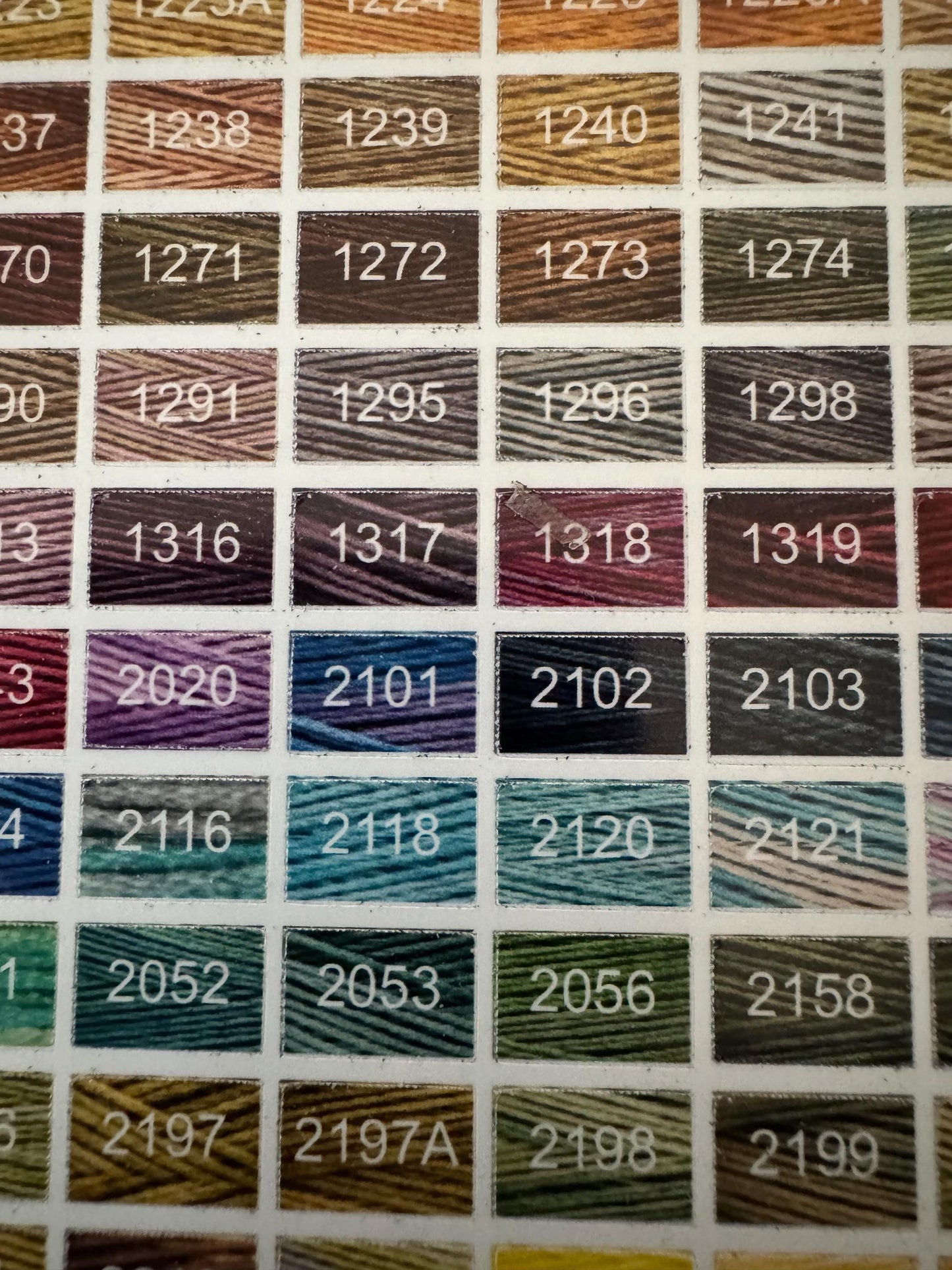 WDW 6 Strand Color Stickers for Bobbins, Embroidery Bobbin labels,  Floss Drop Color Labels, Weeks Dye Works Labels