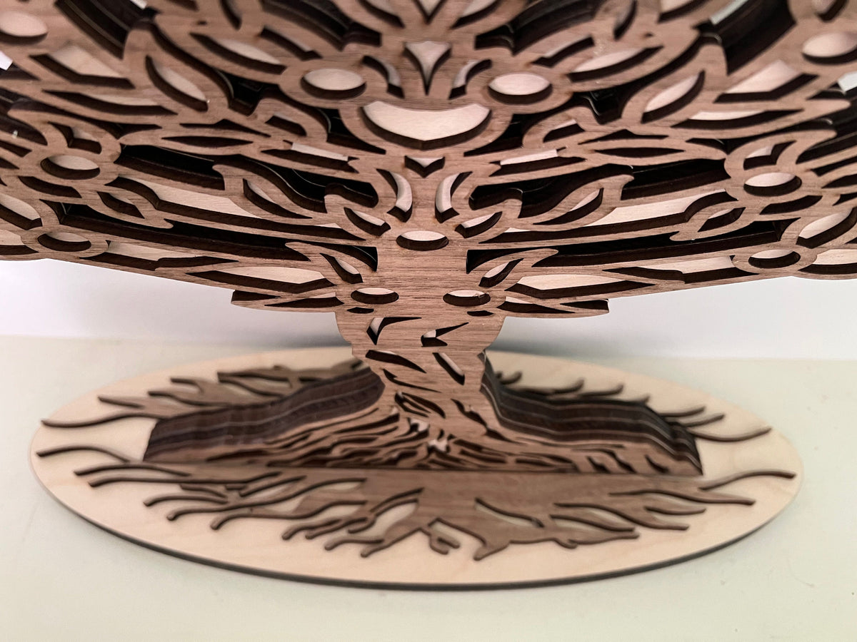 Tree of Life Menorah: Custom Hanukkah Gift, Laser Cut Wood