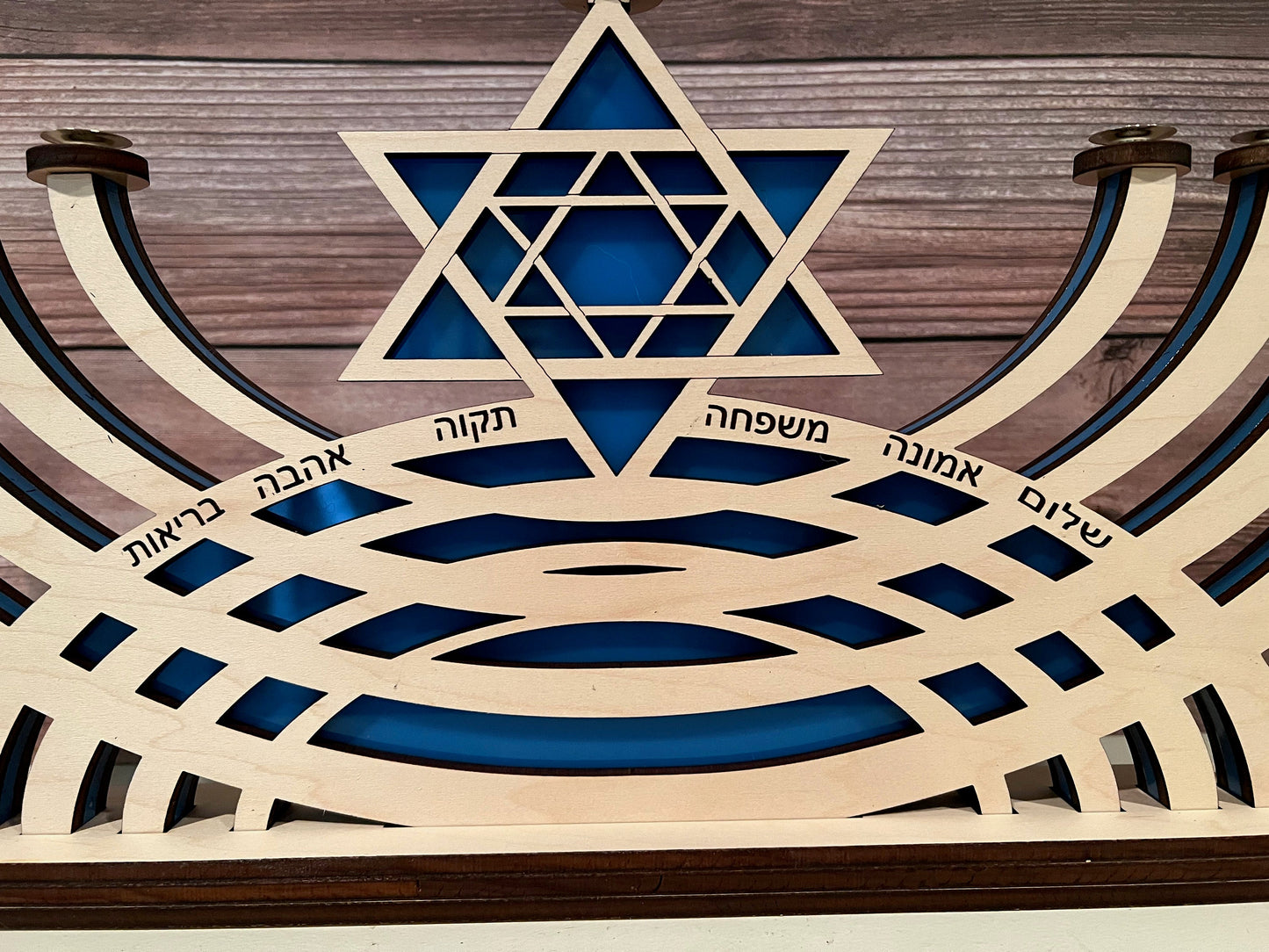 Handcrafted Maple Hanukkiah | Personalized Hanukkah Menorah | Custom Engraved | Jewish Gift | Bar Bat Mitzvah Gift