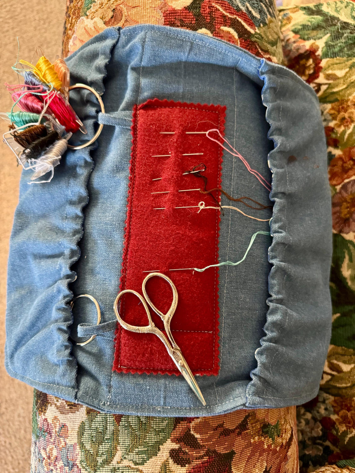 Embroidery and Cross Stitch Organizer for Armchair, Travel, Work in Progress
