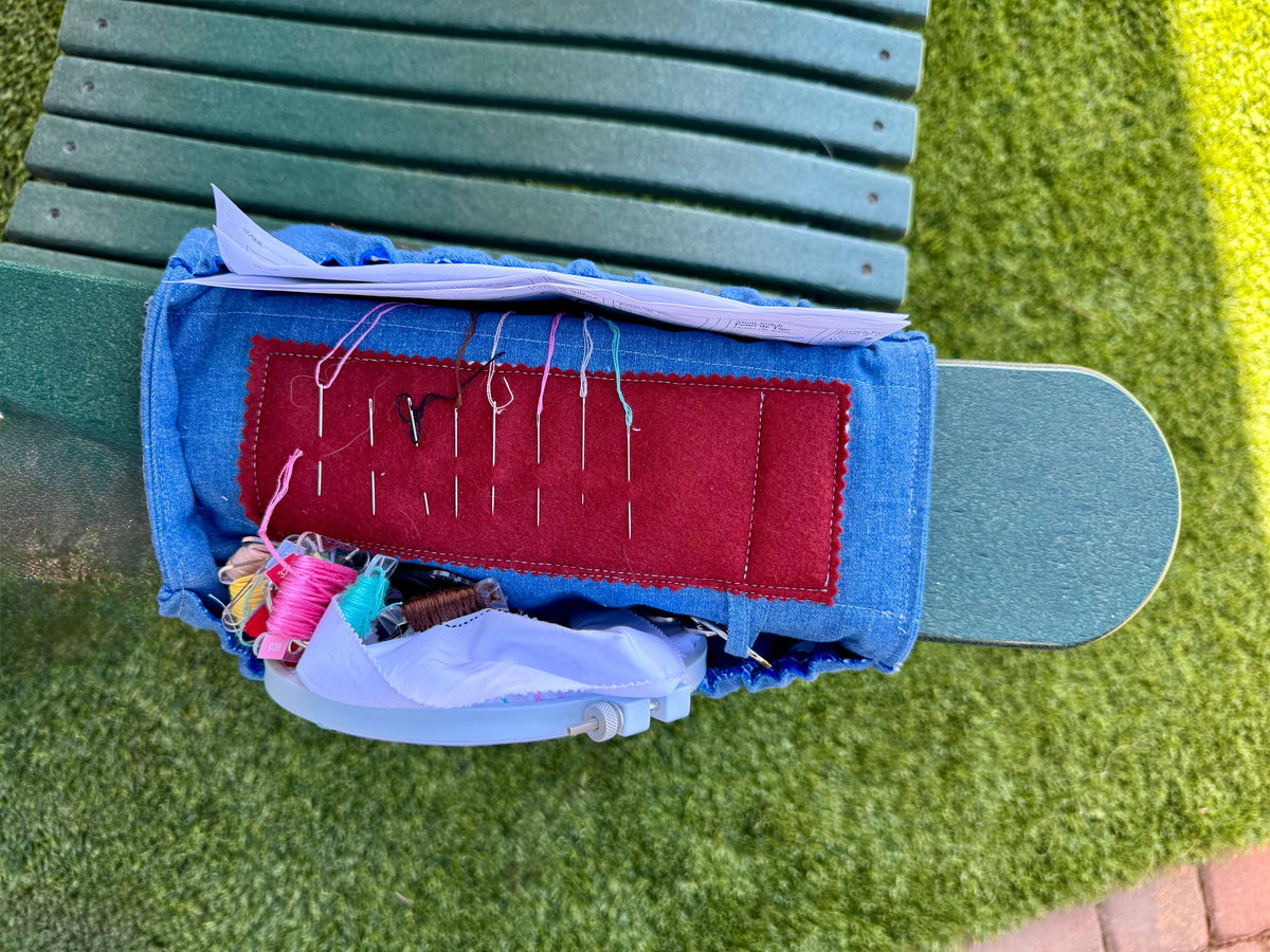 Embroidery and Cross Stitch Organizer for Armchair, Travel, Work in Progress