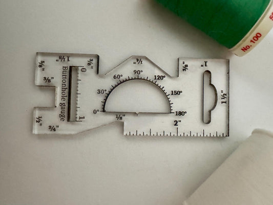 14-in-1 Sewing Gauge: Button Hole & Seam Measuring Guide