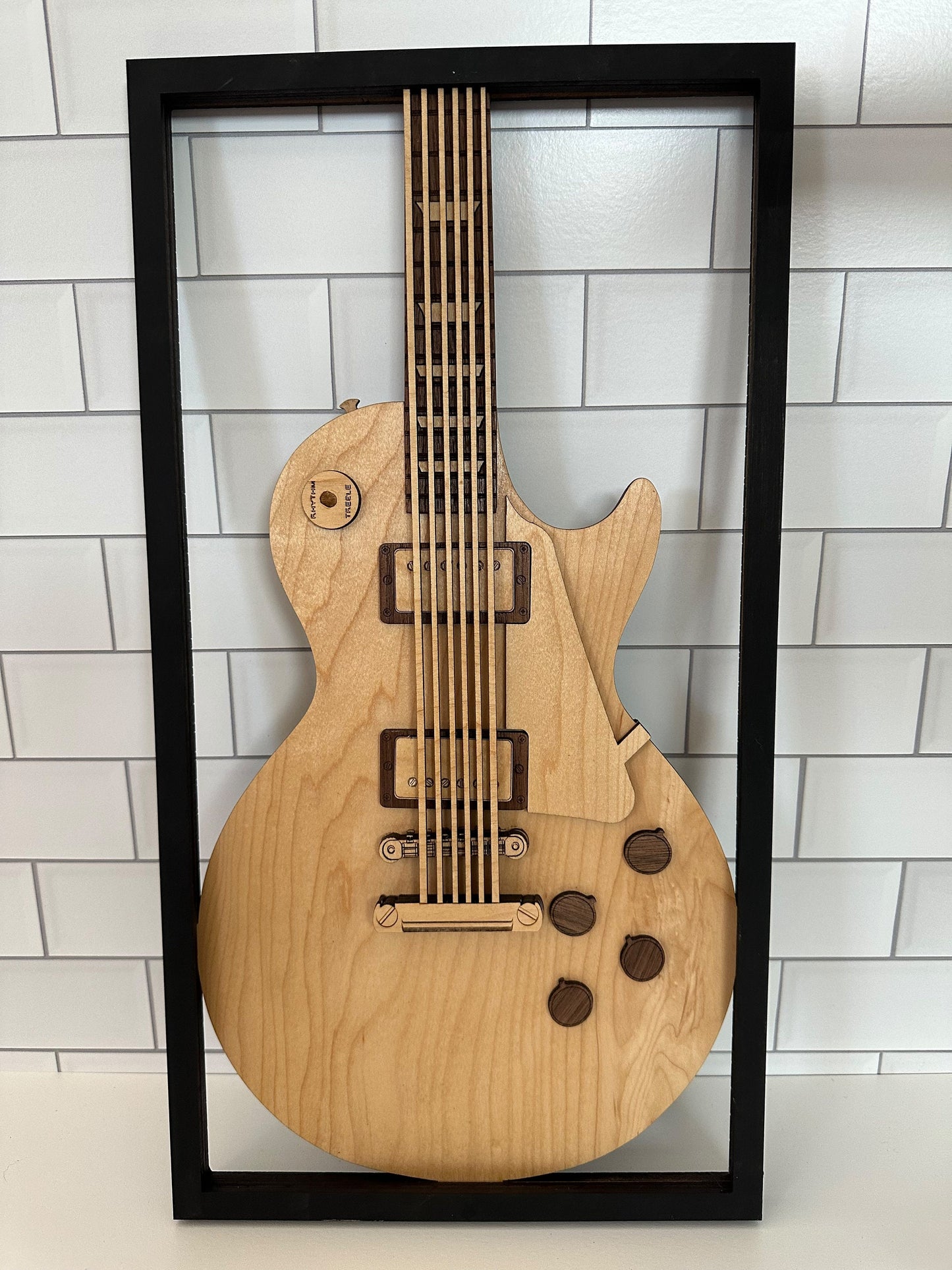 Electric Guitar Wall Art: Laser Cut LP Style, Wood Wall Art