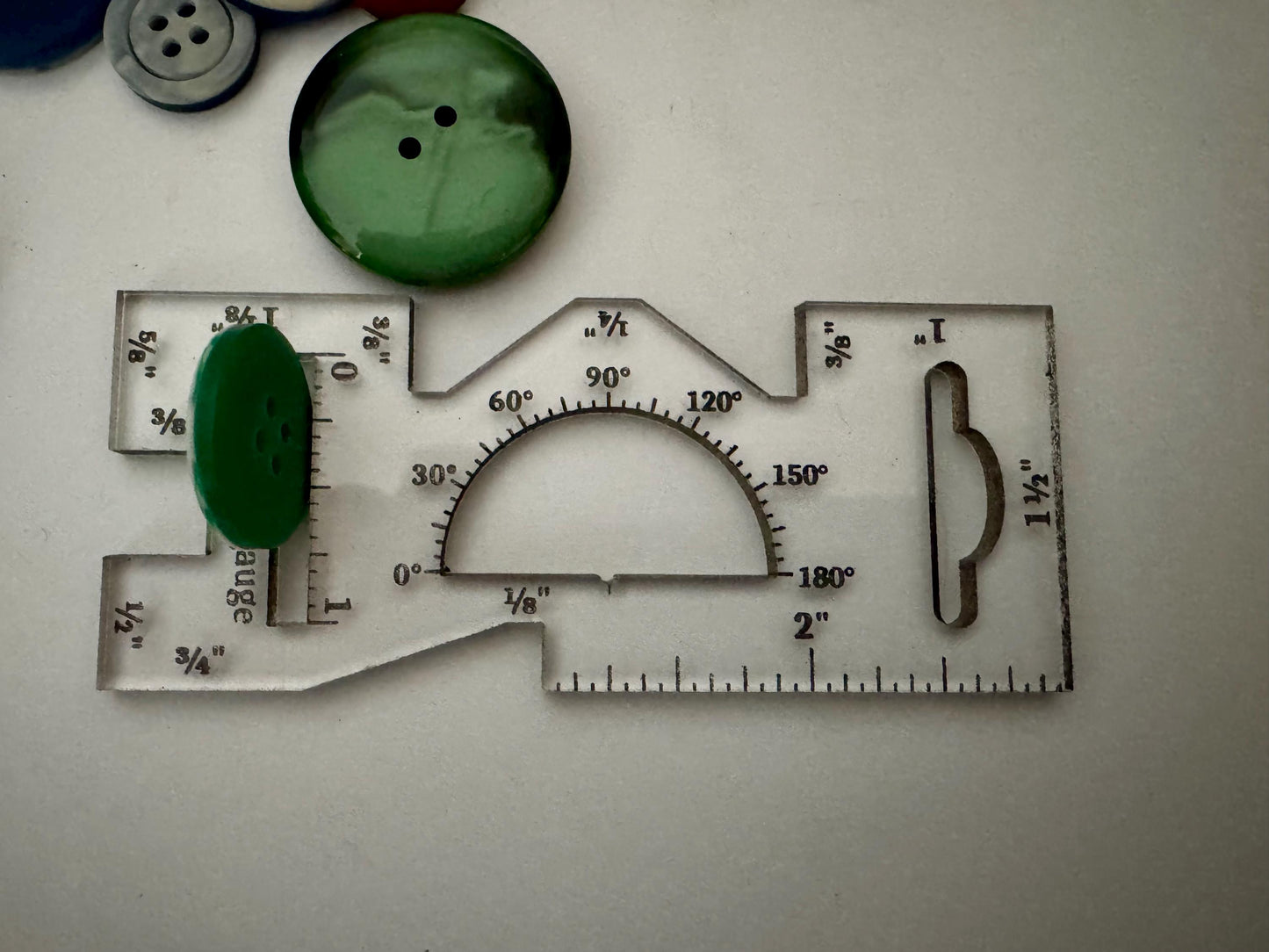 14-in-1 Sewing Gauge: Button Hole & Seam Measuring Guide
