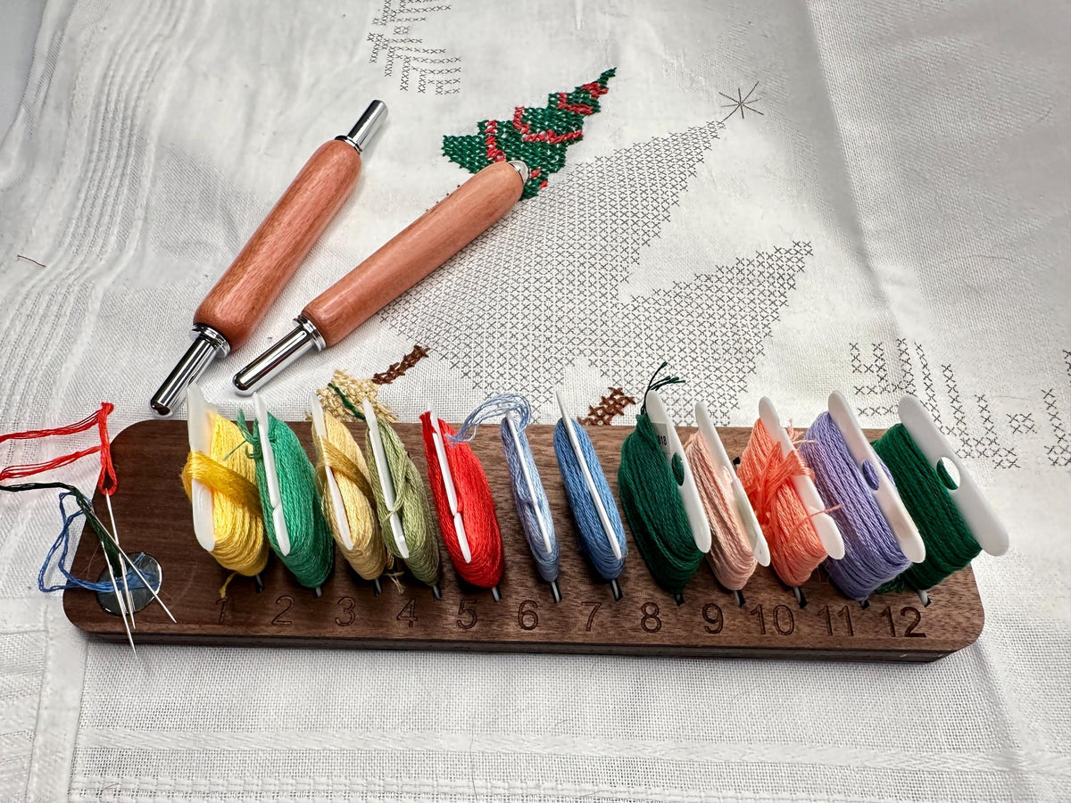 Clear Acrylic Embroidery Floss Bobbins: Thread Organizer