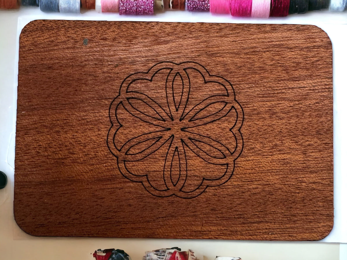 Cherry Wood Needle Case: Magnetic Embroidery Needle Holder