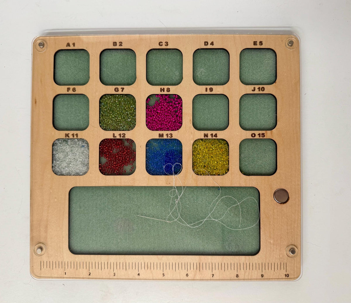 Embroidery Beading Tray: Jewelry Bead Organizer with Magnetic Cover