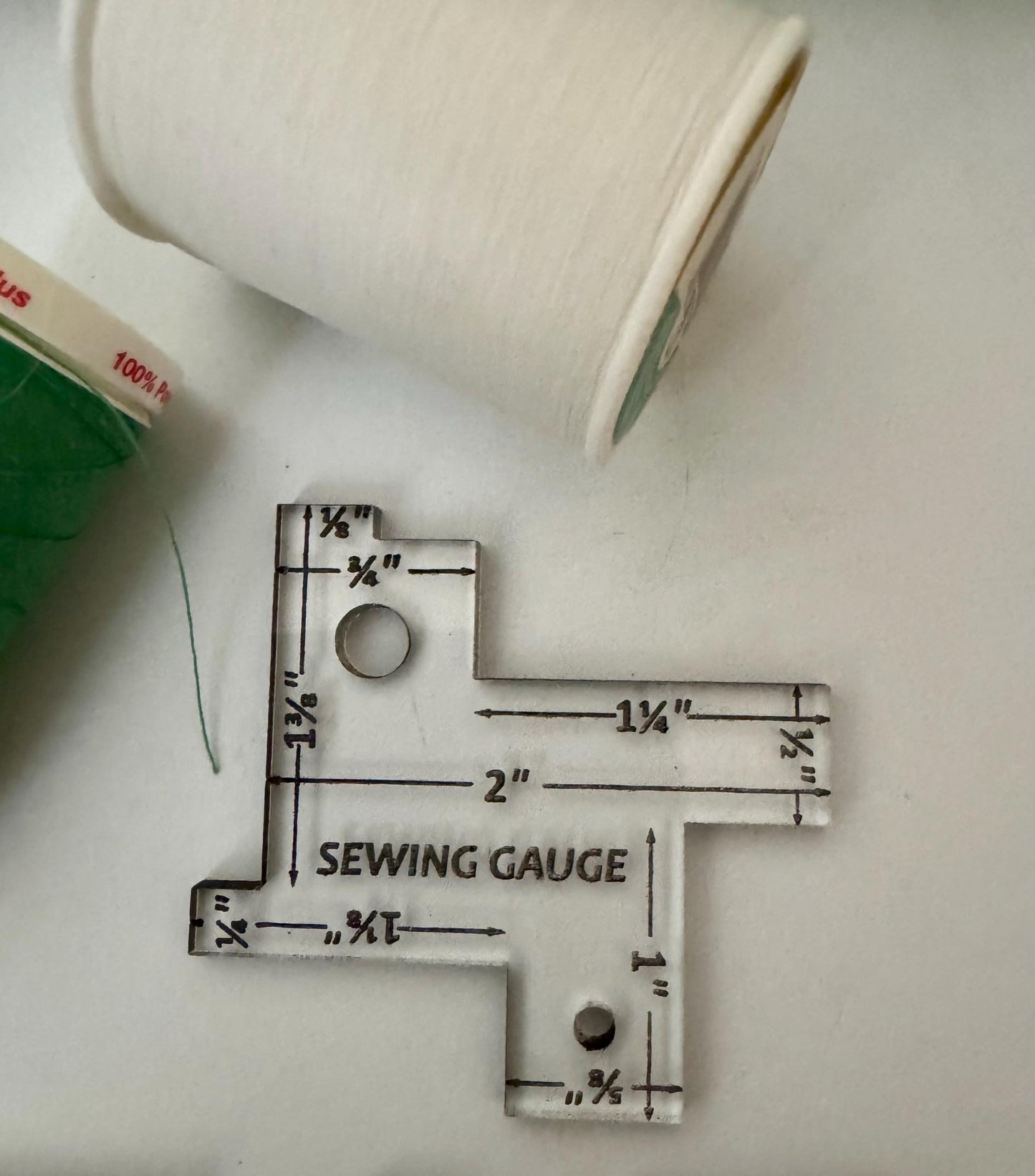 14-in-1 Acrylic Sewing Gauge: Seam & Hem Guide