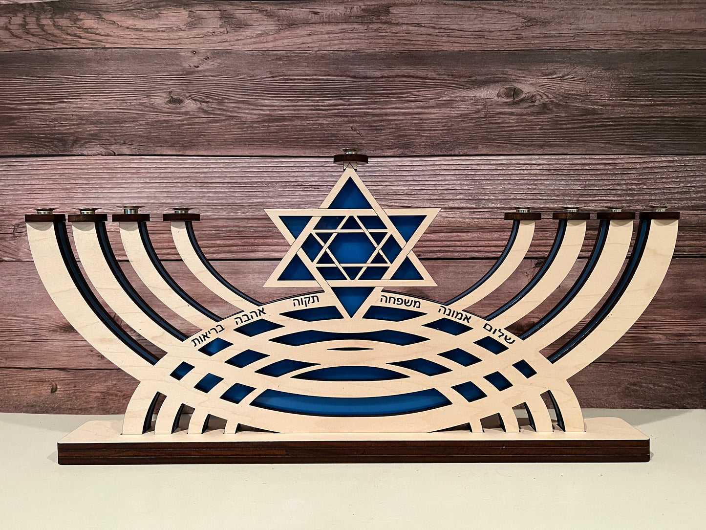 Handcrafted Maple Hanukkiah | Personalized Hanukkah Menorah | Custom Engraved | Jewish Gift | Bar Bat Mitzvah Gift