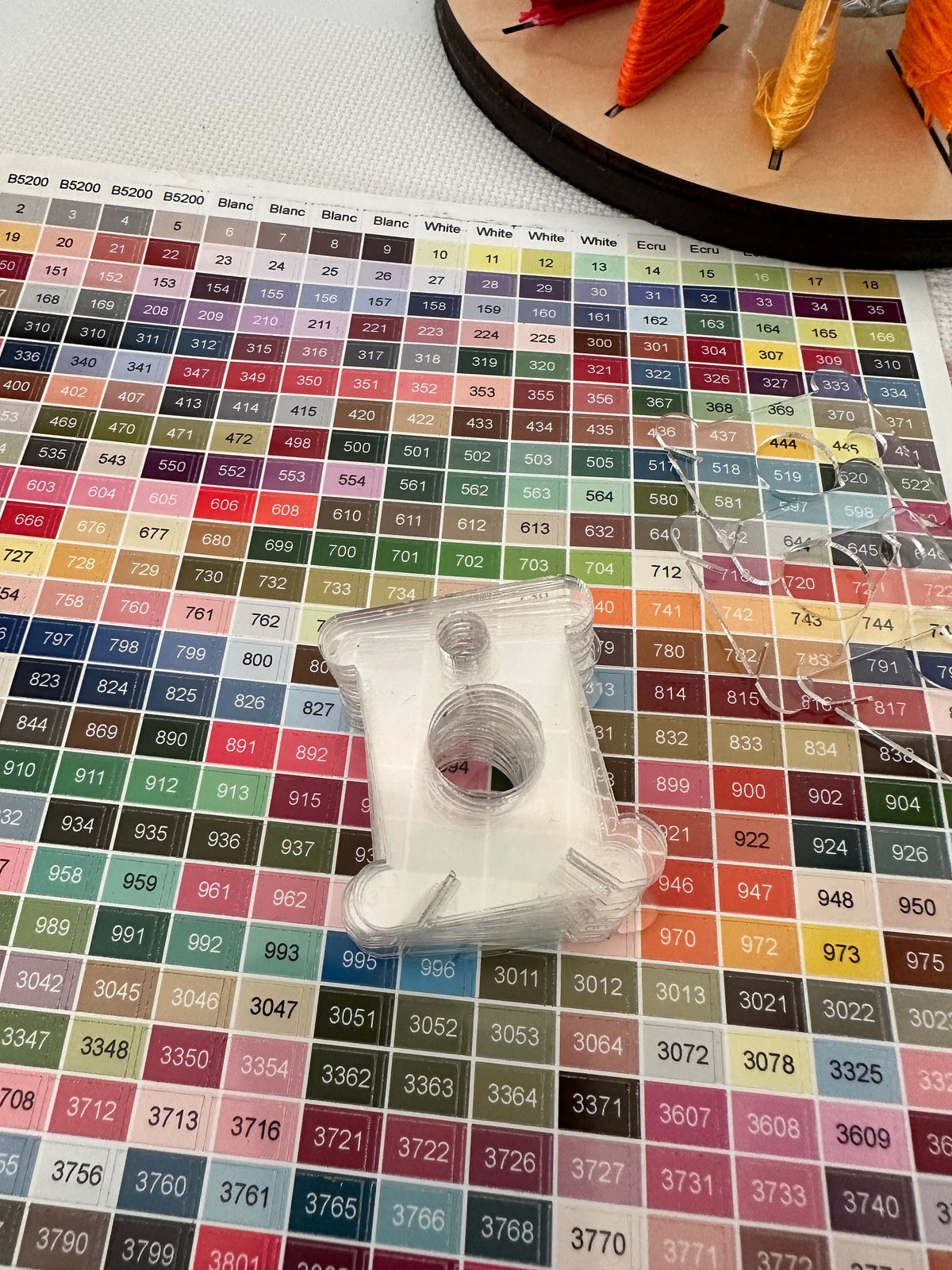 Clear Acrylic Embroidery Floss Bobbins: Thread Organizer