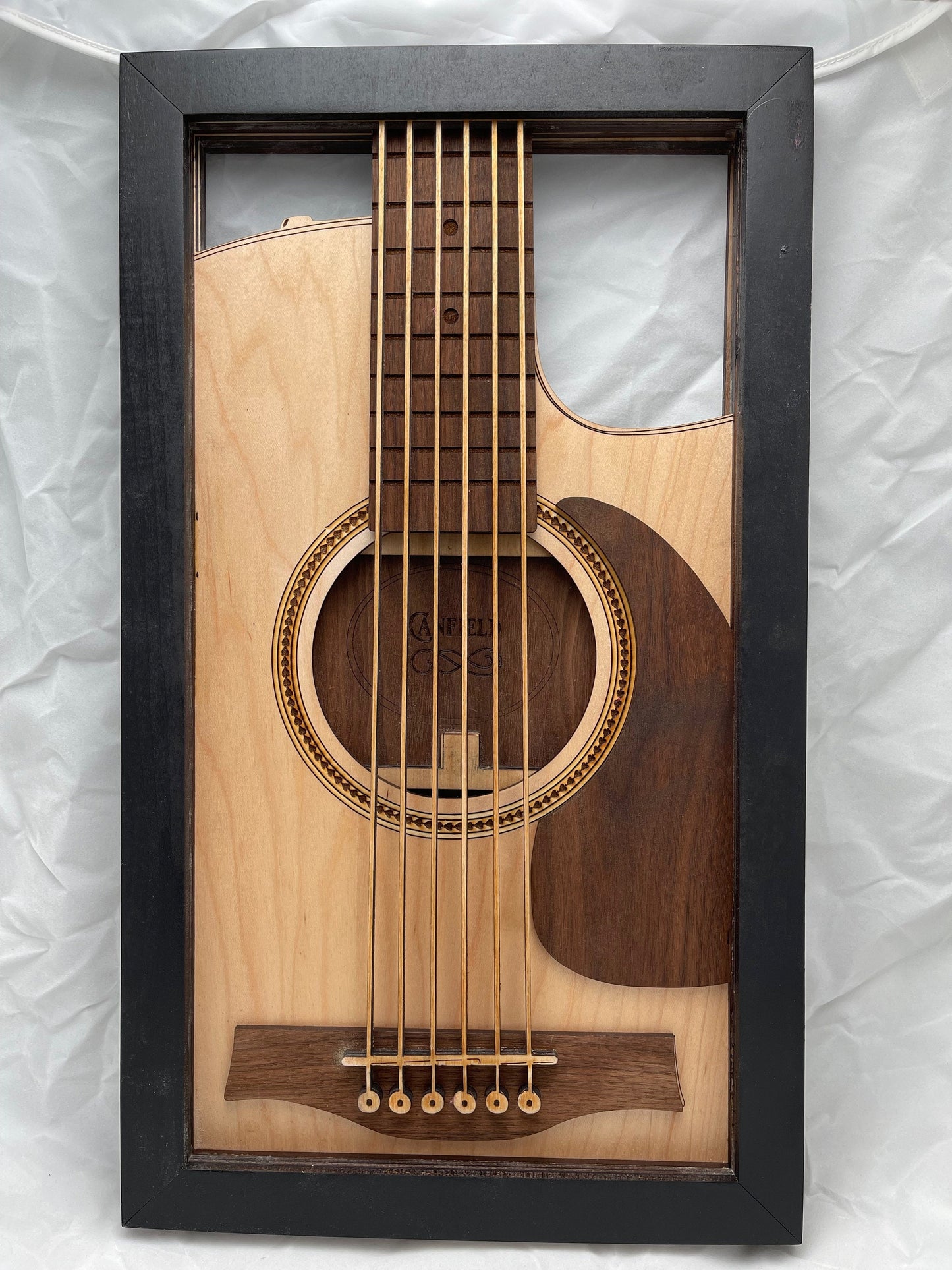 3D Acoustic Guitar Wall Art: Personalized Wood Music Gift, Wood Wall Art
