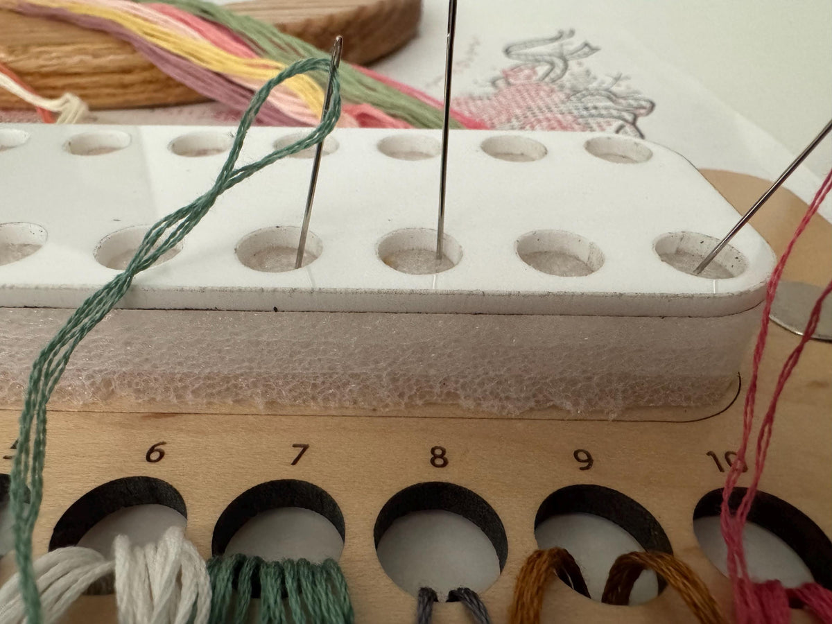 Embroidery WIP Organizer, Floss and Needle Project Organizer