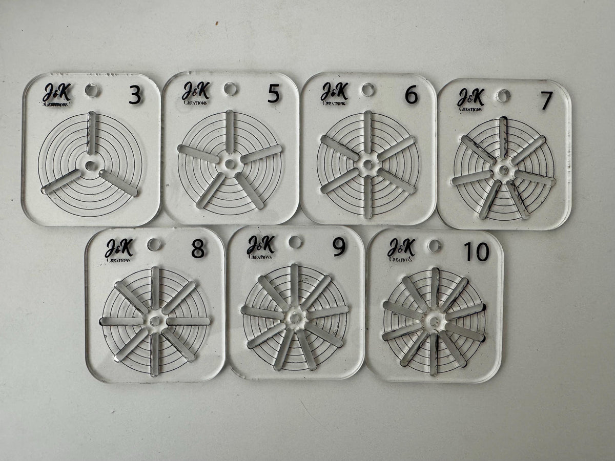 Embroidery Flower & Spoke Templates: Needlework Wheel Design