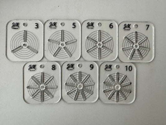 Embroidery Flower & Spoke Templates: Needlework Wheel Design