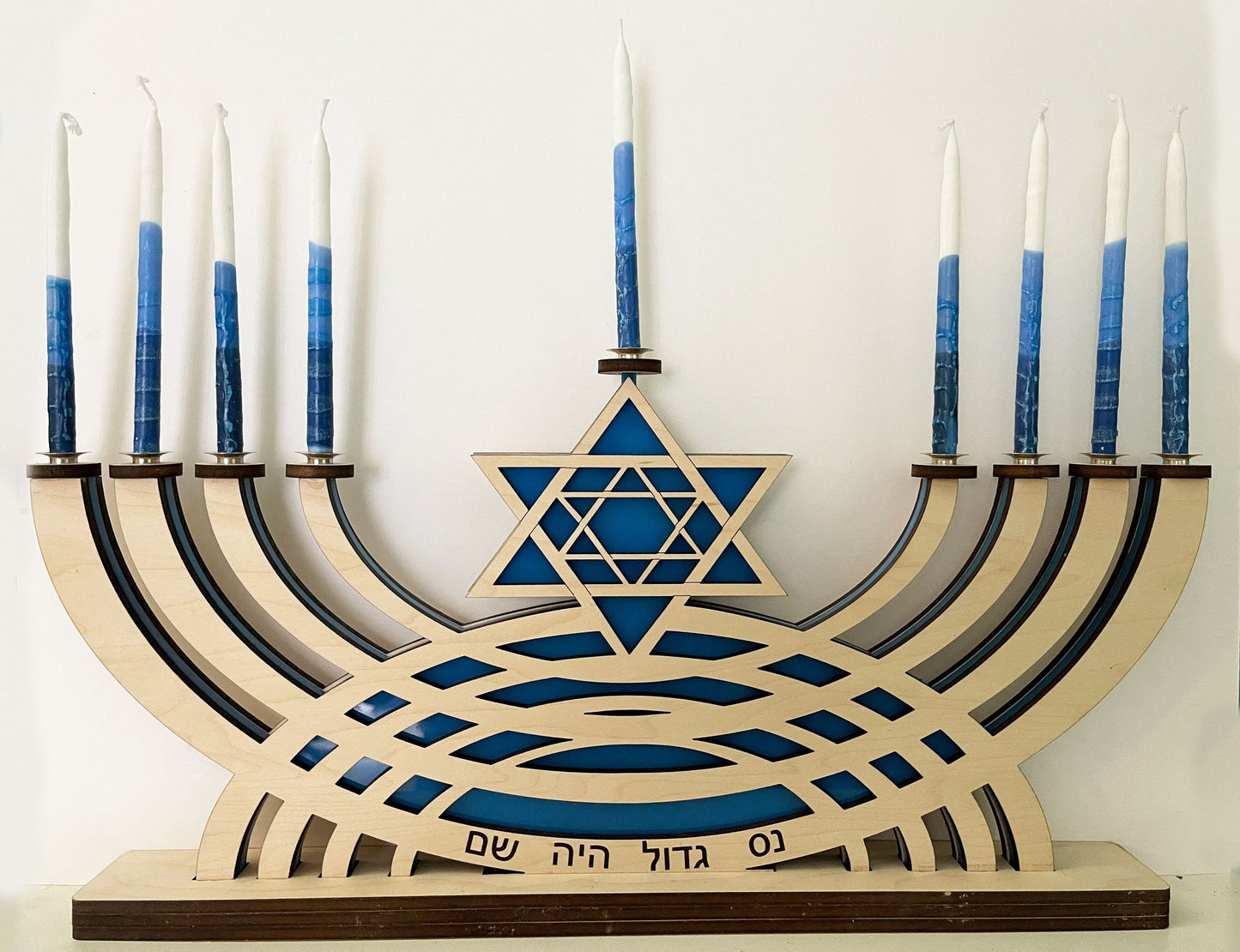 Handcrafted Maple Hanukkiah | Personalized Hanukkah Menorah | Custom Engraved | Jewish Gift | Bar Bat Mitzvah Gift