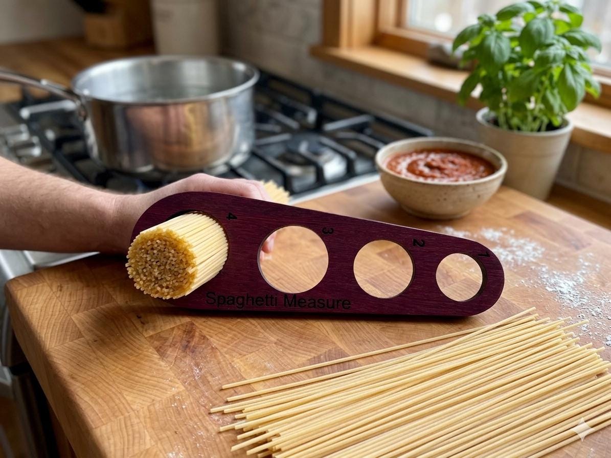 Solid Purpleheart Wood Spaghetti Measuring Tool. Handmade, can be personalized