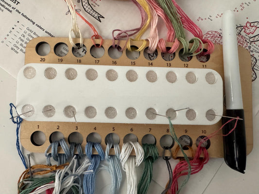 Embroidery WIP Organizer, Floss and Needle Project Organizer
