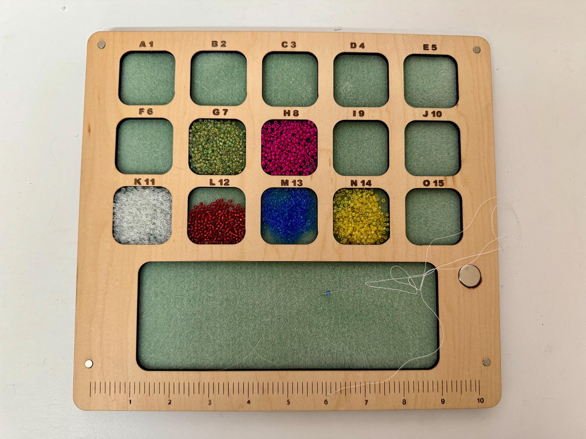 Embroidery Beading Tray: Jewelry Bead Organizer with Magnetic Cover