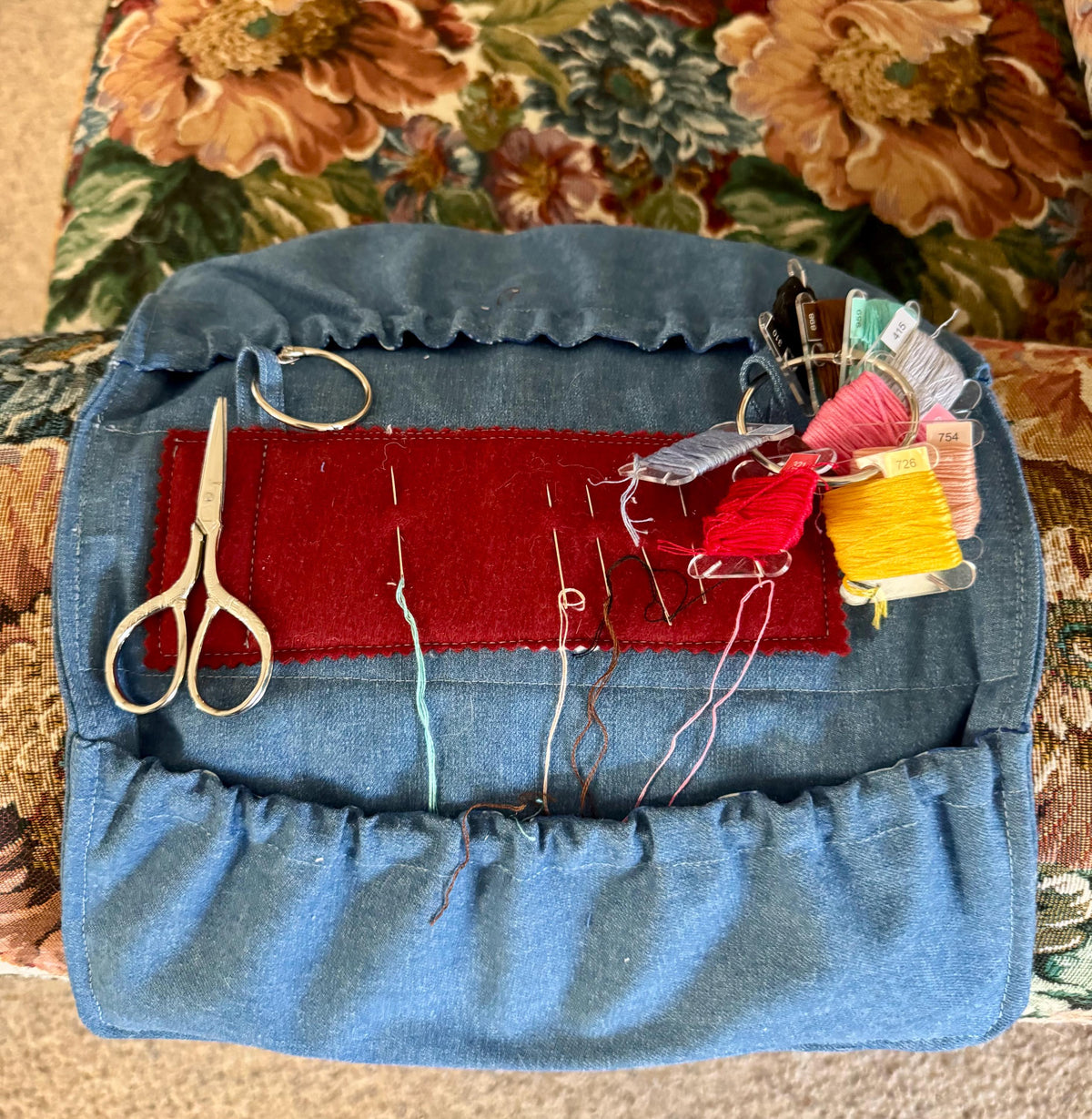 Embroidery and Cross Stitch Organizer for Armchair, Travel, Work in Progress
