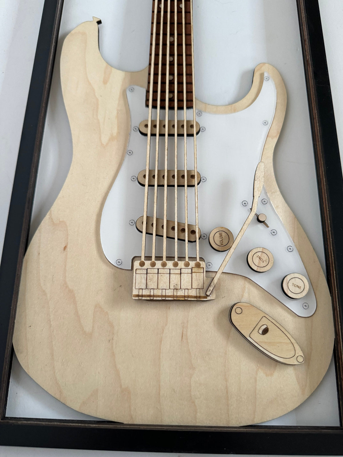 Guitar Wall Art, Electric Strat Style, Gift for Guitar Player, Gift for Music Lover, Wood Wall Art, Personalized Guitar Gift
