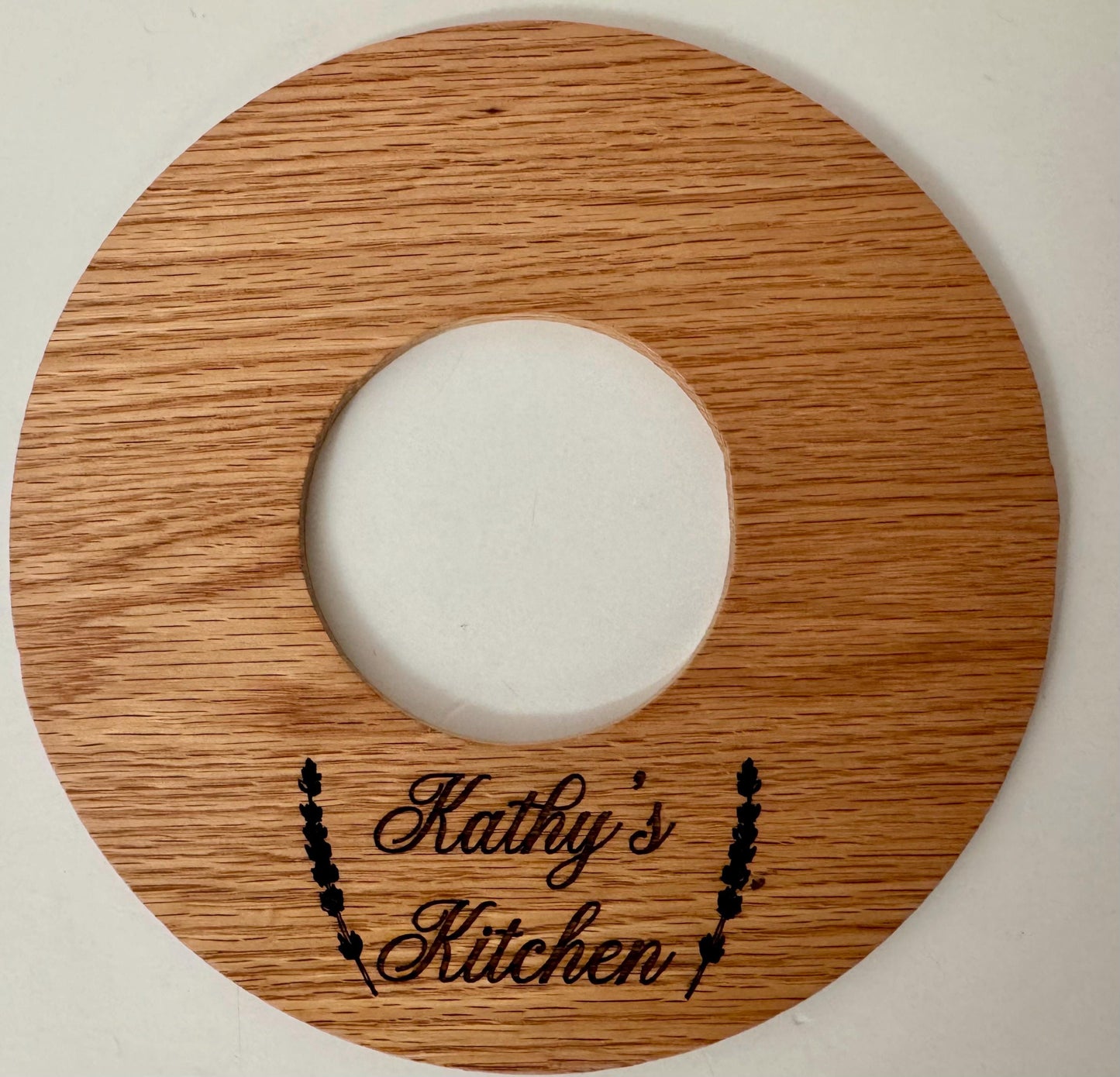 Solid Oak KitchenAid Mixer Bowl Cover, Personalized Mixer Accessory