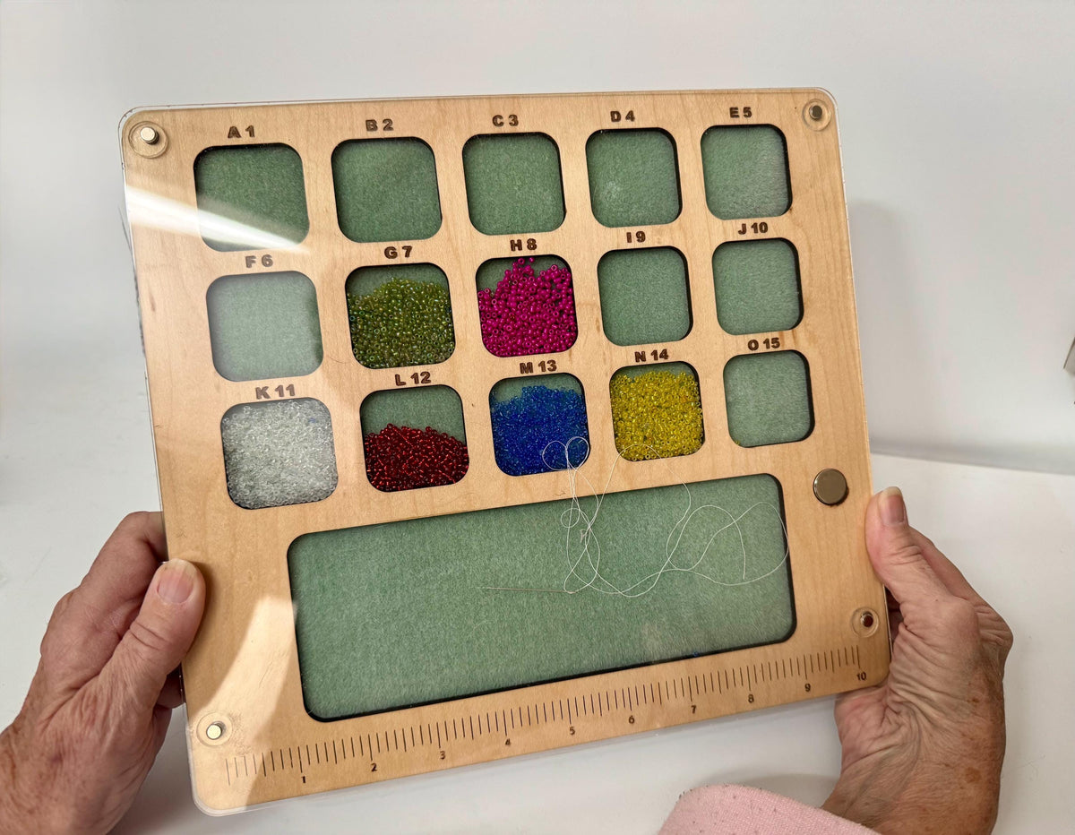Embroidery Beading Tray: Jewelry Bead Organizer with Magnetic Cover