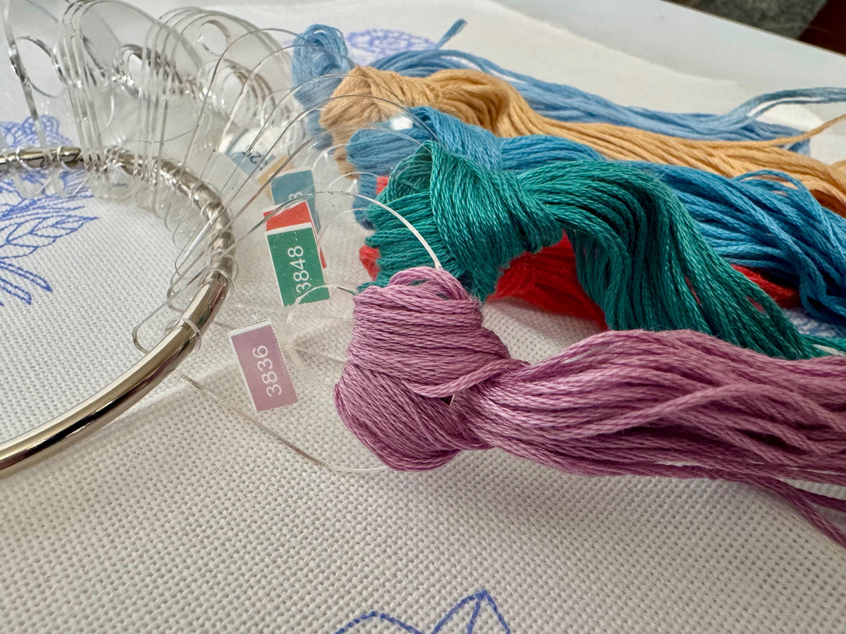 Clear Acrylic Teardrop Floss Drops: Embroidery Thread Organizer