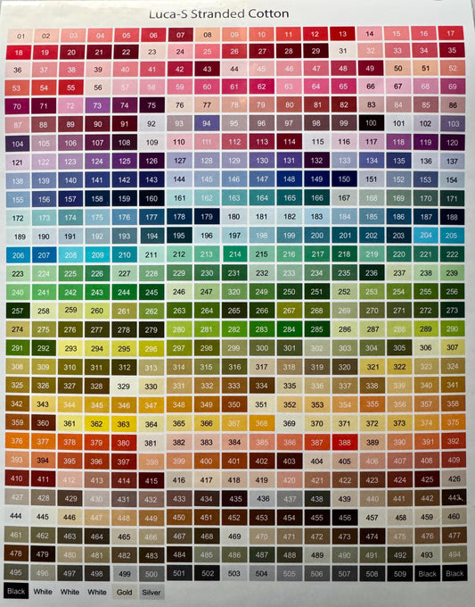 Luca-S Floss Bobbin Color Stickers: 513 Waterproof Vinyl Labels