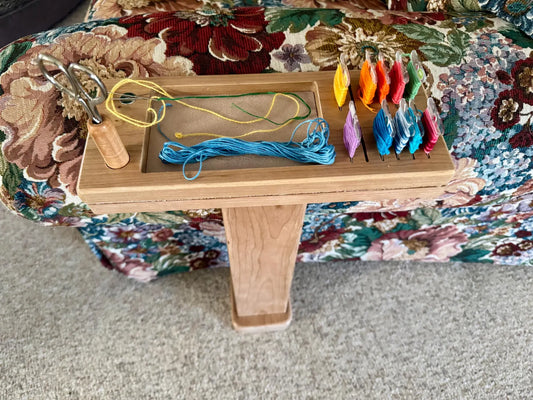 Handcrafted Wood Needlework Organizer